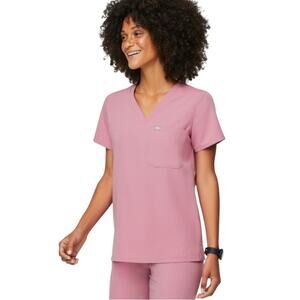 FIGS Catarina Scrub Top Women's XXL Chalk Pink PO 6227 Rare Retired Limited
